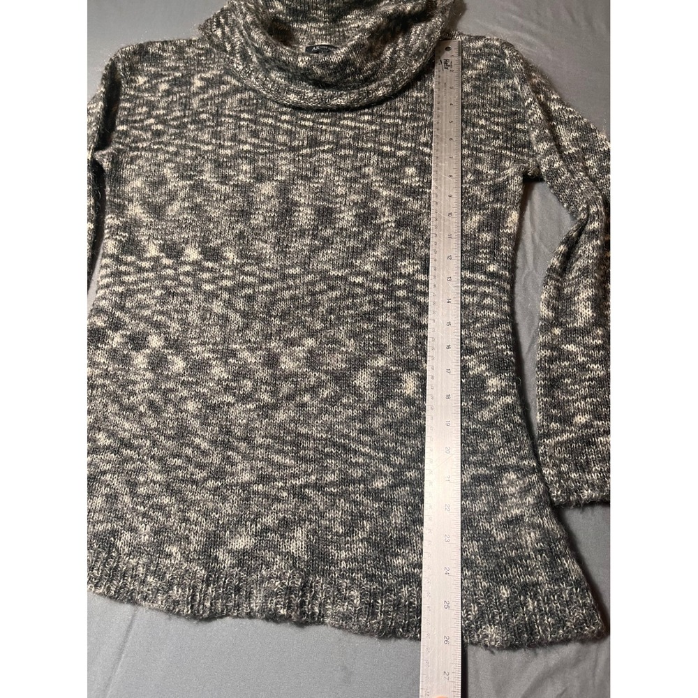 Anne Klein Gray Marled Mohair Blend Cowl Neck Sweater Women's L‎ Soft Cozy Knit - Picture 8 of 11